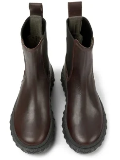 Leder-Chelsea-Boots in Braun