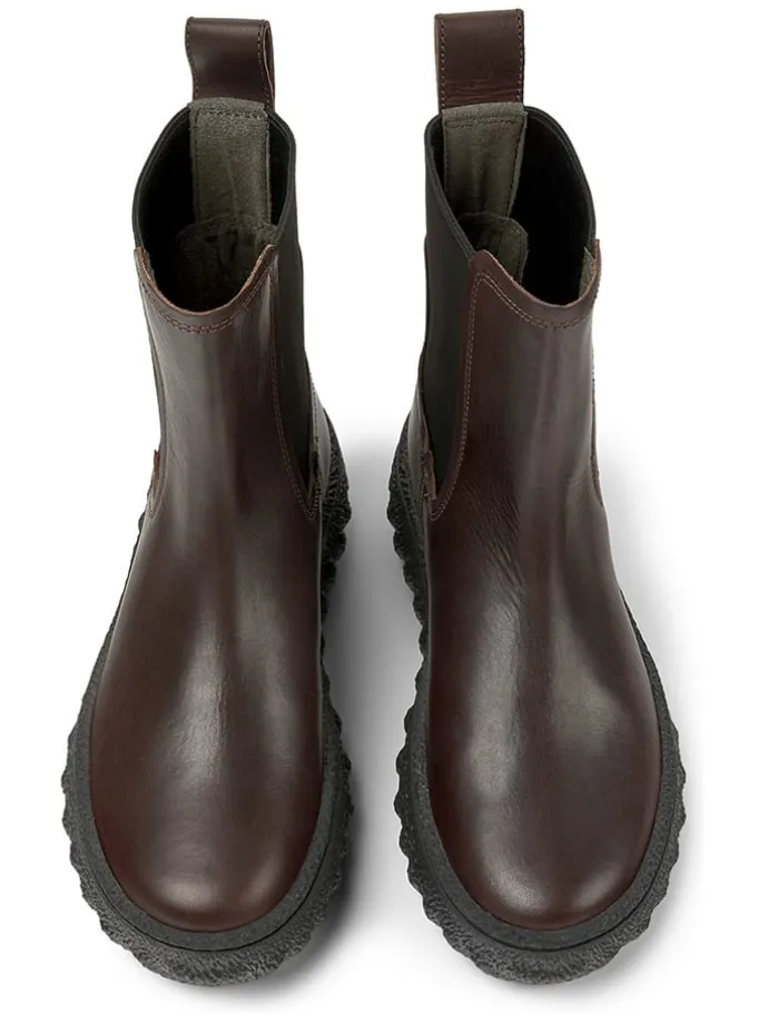 Leder-Chelsea-Boots in Braun