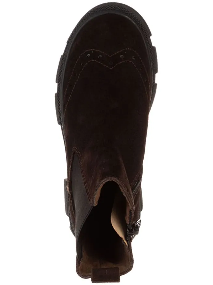 Leder-Chelsea-Boots in Braun