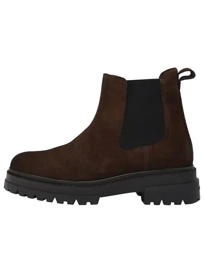Leder-Chelsea-Boots in Braun