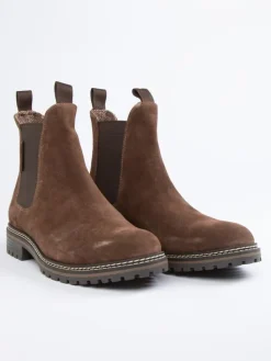 Leder-Chelsea-Boots in Braun