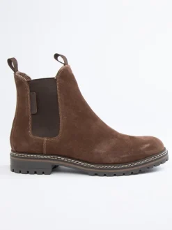 Leder-Chelsea-Boots in Braun