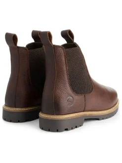 Leder-Chelsea-Boots in Braun