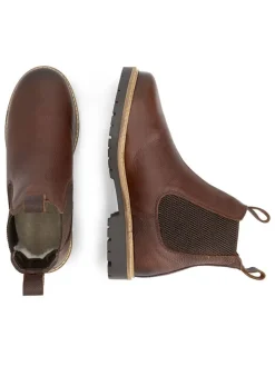 Leder-Chelsea-Boots in Braun