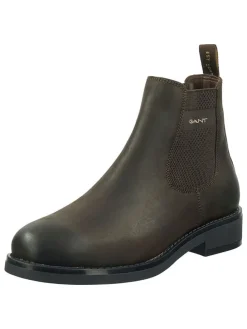 Leder-Chelsea-Boots in Braun