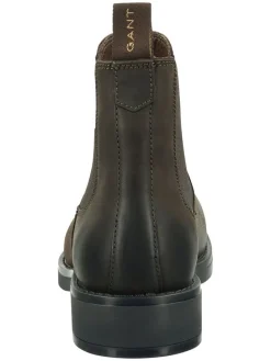 Leder-Chelsea-Boots in Braun