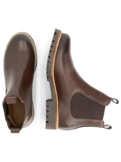 Leder-Chelsea-Boots in Braun