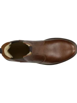 Leder-Chelsea-Boots in Braun