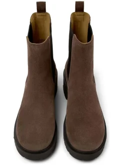 Leder-Chelsea-Boots in Braun