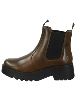 Leder-Chelsea-Boots in Braun
