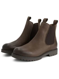 Leder-Chelsea-Boots in Braun
