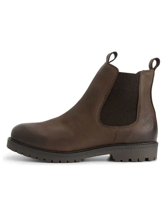 Leder-Chelsea-Boots in Braun