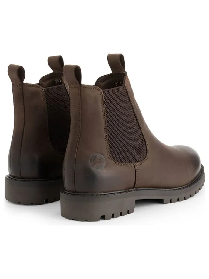 Leder-Chelsea-Boots in Braun