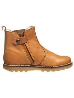 Leder-Chelsea-Boots in Camel