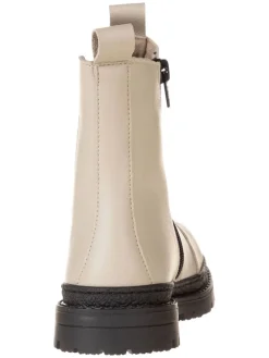 Leder-Chelsea-Boots in Creme