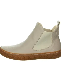 Leder-Chelsea-Boots in Creme