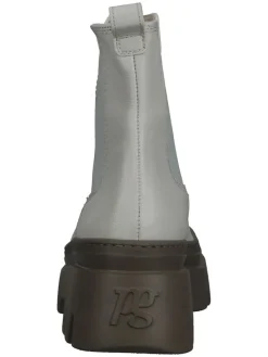 Leder-Chelsea-Boots in Creme/ Taupe