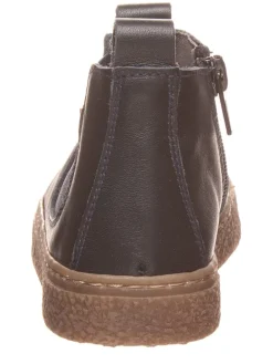 Leder-Chelsea-Boots in Dunkelblau