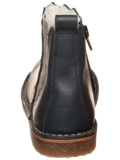 Leder-Chelsea-Boots in Dunkelblau