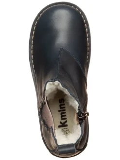 Leder-Chelsea-Boots in Dunkelblau