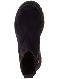 Leder-Chelsea-Boots in Dunkelblau