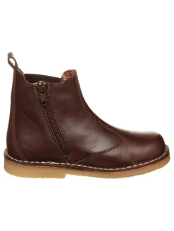 Leder-Chelsea-Boots in Dunkelbraun