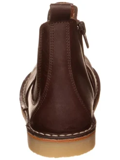 Leder-Chelsea-Boots in Dunkelbraun