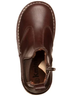 Leder-Chelsea-Boots in Dunkelbraun