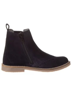 Leder-Chelsea-Boots in Dunkelblau