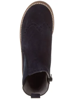 Leder-Chelsea-Boots in Dunkelblau