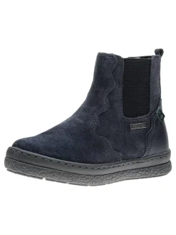 Leder-Chelsea-Boots in Dunkelblau