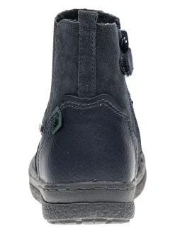 Leder-Chelsea-Boots in Dunkelblau