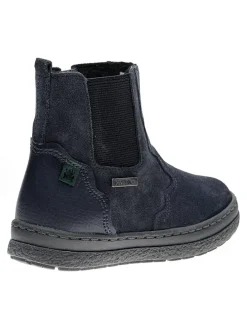 Leder-Chelsea-Boots in Dunkelblau