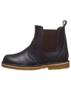 Leder-Chelsea-Boots in Dunkelblau