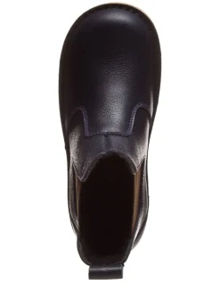 Leder-Chelsea-Boots in Dunkelblau