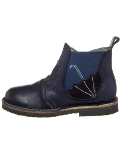 Leder-Chelsea-Boots in Dunkelblau
