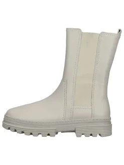 Leder-Chelsea-Boots in Grau