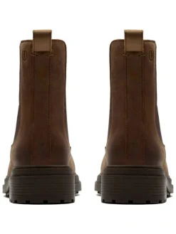 Leder-Chelsea-Boots in Hellbraun