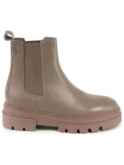 Leder-Chelsea-Boots in Hellbraun