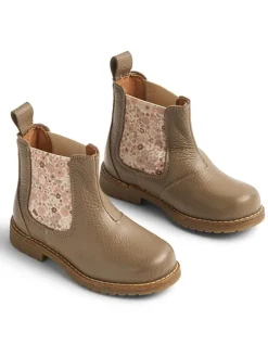 Leder-Chelsea-Boots in Hellbraun