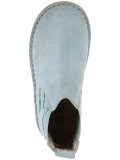 Leder-Chelsea-Boots in Hellblau