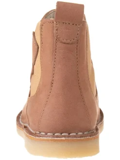 Leder-Chelsea-Boots in Hellbraun