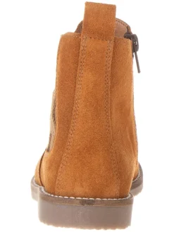 Leder-Chelsea-Boots in Hellbraun