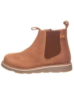 Leder-Chelsea-Boots in Hellbraun