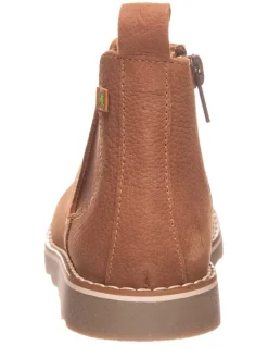 Leder-Chelsea-Boots in Hellbraun