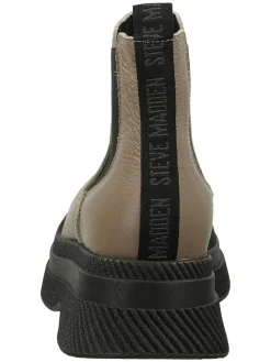 Leder-Chelsea-Boots in Hellbraun/ Schwarz