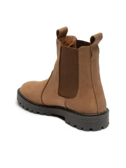 Leder-Chelsea-Boots in Hellbraun