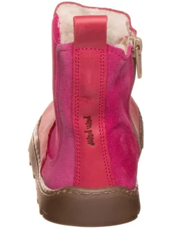 Leder-Chelsea-Boots in Pink