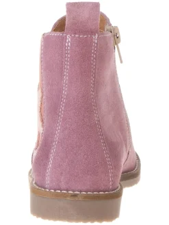 Leder-Chelsea-Boots in Rosa