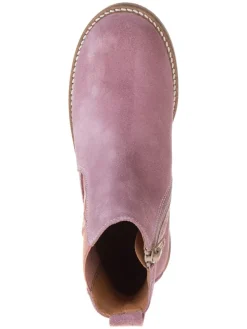 Leder-Chelsea-Boots in Rosa